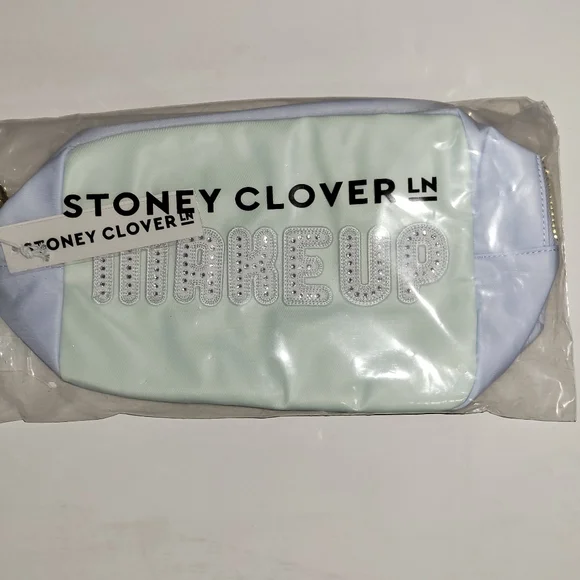 STONEY CLOVER LANE Color Block 'Travel' Large Pouch nwt Pastels